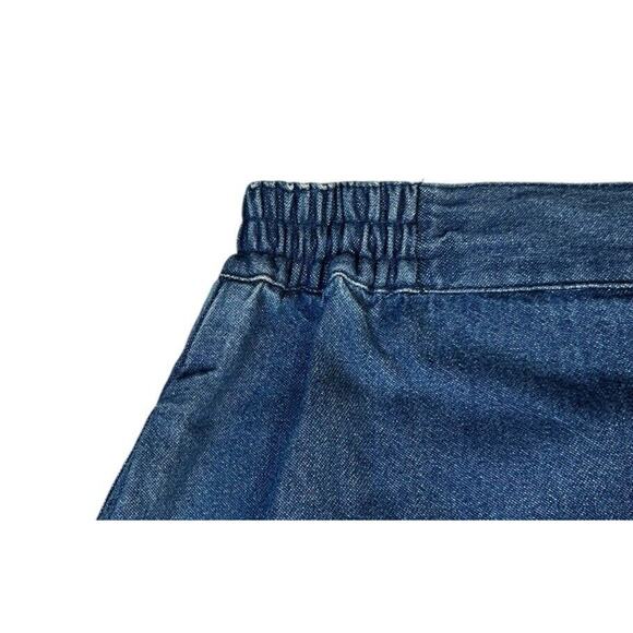 Vtg Bobbie Brooks Ankle Length Denim Jean Skirt Button Front A-Line Pockets 10 - Picture 8 of 8